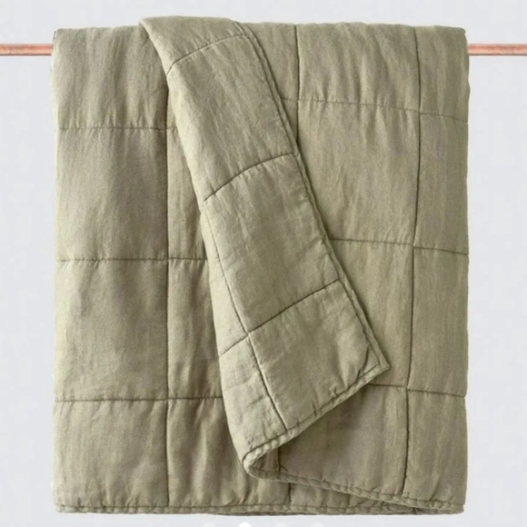 SOLD !The Citizenry Stonewashed Linen Quilt Crafted in Portugal Full /Queen Sag - Picture 3 of 3